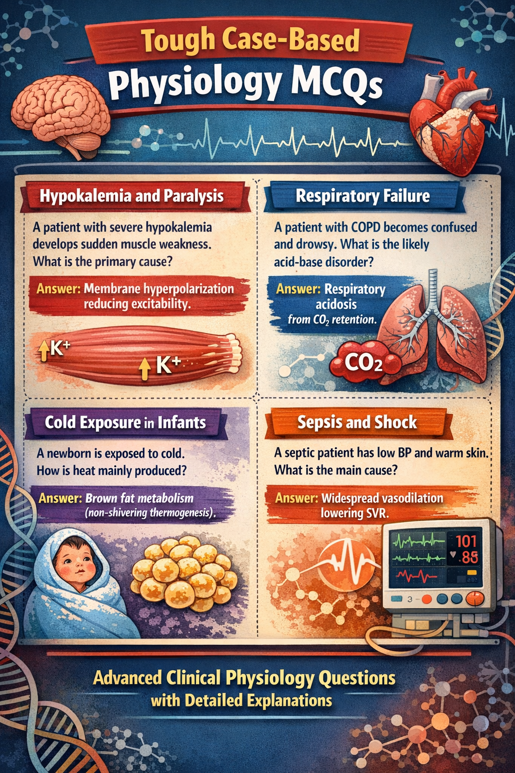 Illustration of General Physiology Complete Guide Concepts Functions and Human Body Systems symptoms